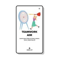 teamwork doel voor het bereiken van zakelijke doelen vector