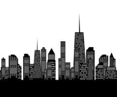 vectorillustratie van steden silhouet vector