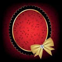 vintage frame met strik vectorillustratie vector