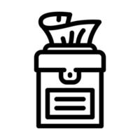 pot servetten lijn pictogram vectorillustratie vector