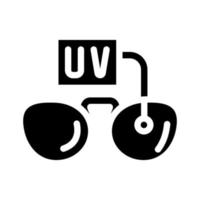 ultra violet uv-bril glyph pictogram vectorillustratie vector
