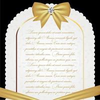 vintage frame met strik vectorillustratie vector