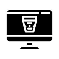 digitale informatie besturingssysteem glyph pictogram vectorillustratie verwijderen vector