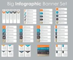 grote reeks infographic bannersjablonen voor uw bedrijf vectorillustratie vector