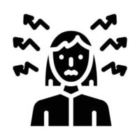 zenuwen moeder vrouw glyph pictogram vectorillustratie vector