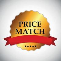 prijs match label vectorillustratie vector