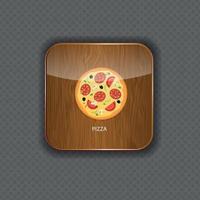 pizza hout applicatie iconen vector illustratie