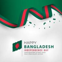 gelukkige dag van de onafhankelijkheid van Bangladesh 26 maart viering vectorillustratie ontwerp. sjabloon voor poster, banner, reclame, wenskaart of printontwerpelement vector