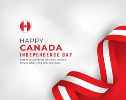 gelukkige dag van de onafhankelijkheid van canada 1 juli viering vectorillustratie ontwerp. sjabloon voor poster, banner, reclame, wenskaart of printontwerpelement vector