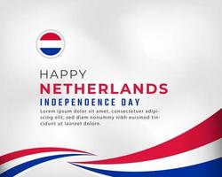 gelukkige dag van de onafhankelijkheid van nederland 26 juli viering vectorillustratie ontwerp. sjabloon voor poster, banner, reclame, wenskaart of printontwerpelement vector