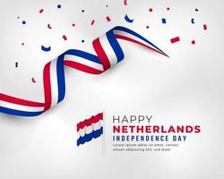 gelukkige dag van de onafhankelijkheid van nederland 26 juli viering vectorillustratie ontwerp. sjabloon voor poster, banner, reclame, wenskaart of printontwerpelement vector