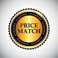 prijs match label vectorillustratie vector