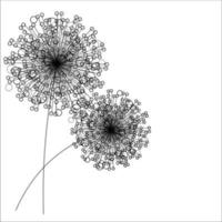 abstracte bloemen silhouet. vector illustratie