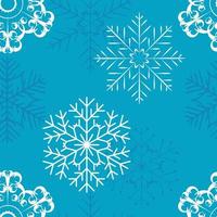 sneeuwvlokken naadloze patroon vectorillustratie vector
