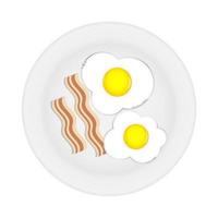 gebakken eieren vector illustratie