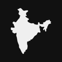 india kaart geïllustreerd op witte achtergrond vector