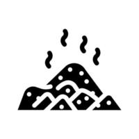 stapel compost glyph pictogram vectorillustratie vector