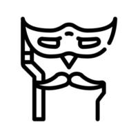 gezichtsmasker voor verjaardag maskerade lijn pictogram vectorillustratie vector