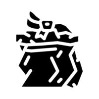 beschadigd cadeau glyph pictogram vectorillustratie vector