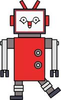 leuke tekenfilmrobot vector