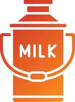 melk emmer pictogramstijl vector