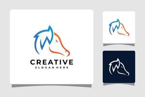 letter w paard logo sjabloon met inspiratie voor visitekaartjes vector