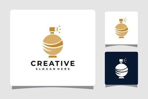 luxe parfum logo sjabloon met inspiratie voor visitekaartjes vector