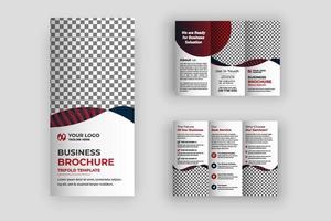 ontwerpsjabloon voor driebladige brochure voor creatief bureau vector