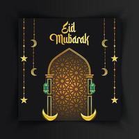 eid al adha mubarak islamitisch festival social media bannersjabloon vector