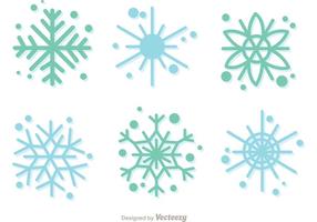 Sneeuwvlok Cristmas Decoratie Vector Pack