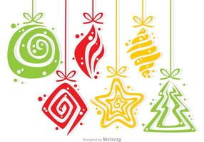 Christmas Swirl Decoration Vector Pack