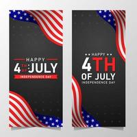 gelukkige 4 juli amerika onafhankelijkheidsdag achtergrond en banner vector