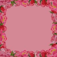 decoratief frame van roze pioenrozen. vector