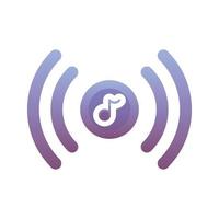 muziek live logo verloop ontwerp sjabloonpictogram vector