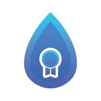 medaille water logo verloop ontwerp sjabloon pictogram vector