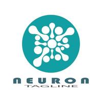 neuron logo of zenuwcel logo ontwerp illustratie sjabloon icoon met vector concept