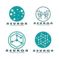 neuron logo of zenuwcel logo ontwerp illustratie sjabloon icoon met vector concept