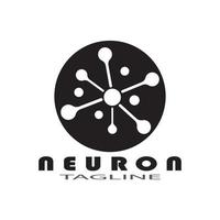 neuron logo of zenuwcel logo ontwerp illustratie sjabloon icoon met vector concept