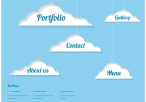 Gratis Vector Wolken Webdesign