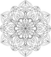 cirkelvormige bloem mandala op wit gratis vector