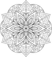 cirkelvormige bloem mandala op wit gratis vector