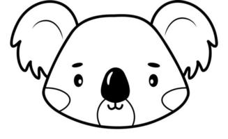 kleurboek of pagina voor kinderen. koala zwart-wit overzicht illustratie. vector