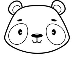 kleurboek of pagina voor kinderen. panda zwart-wit overzicht illustratie. vector
