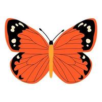 vlinder vector illustratie clipart. schattige vlinder geïsoleerd.