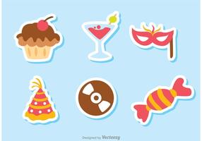 Kleur Verjaardag Icon Vectors Pack 1