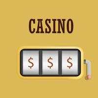casino machine slot concept achtergrond, realistische stijl vector