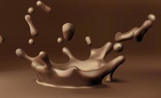 realistische chocolade splash illustratie vector