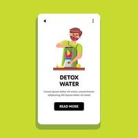 detox water man voorbereiding in blender tool vector