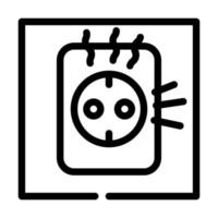 socket reparatie lijn pictogram vector illustratie lijn