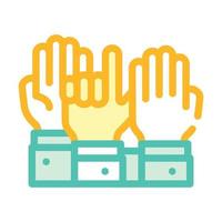 hand stemmen kleur pictogram vector illustratie teken